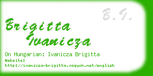 brigitta ivanicza business card